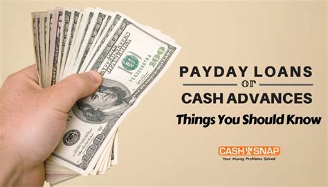 Payday Loans And Cash Advance